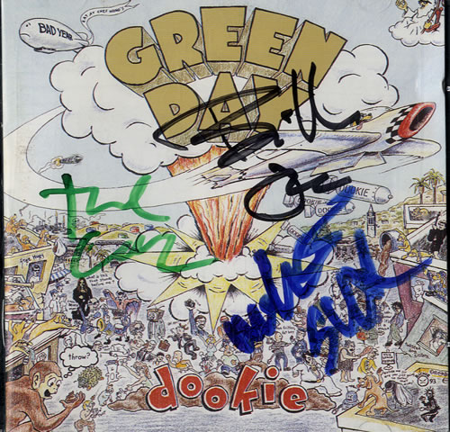 Green Day Dookie - Autographed German Cd Album 9362-45529-2